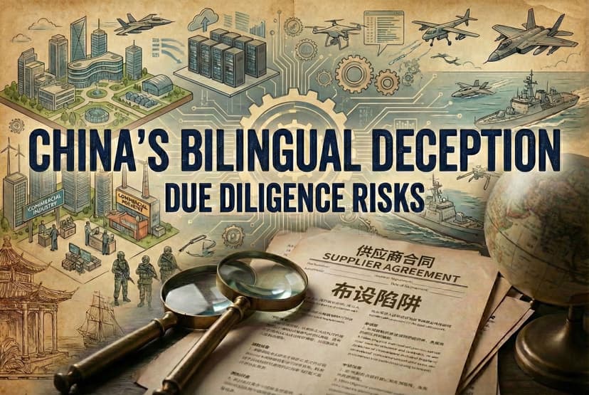 China’s Bilingual Deception: Due Diligence Risks for U.S. Businesses with Chinese Partners and Suppliers - Analysis image