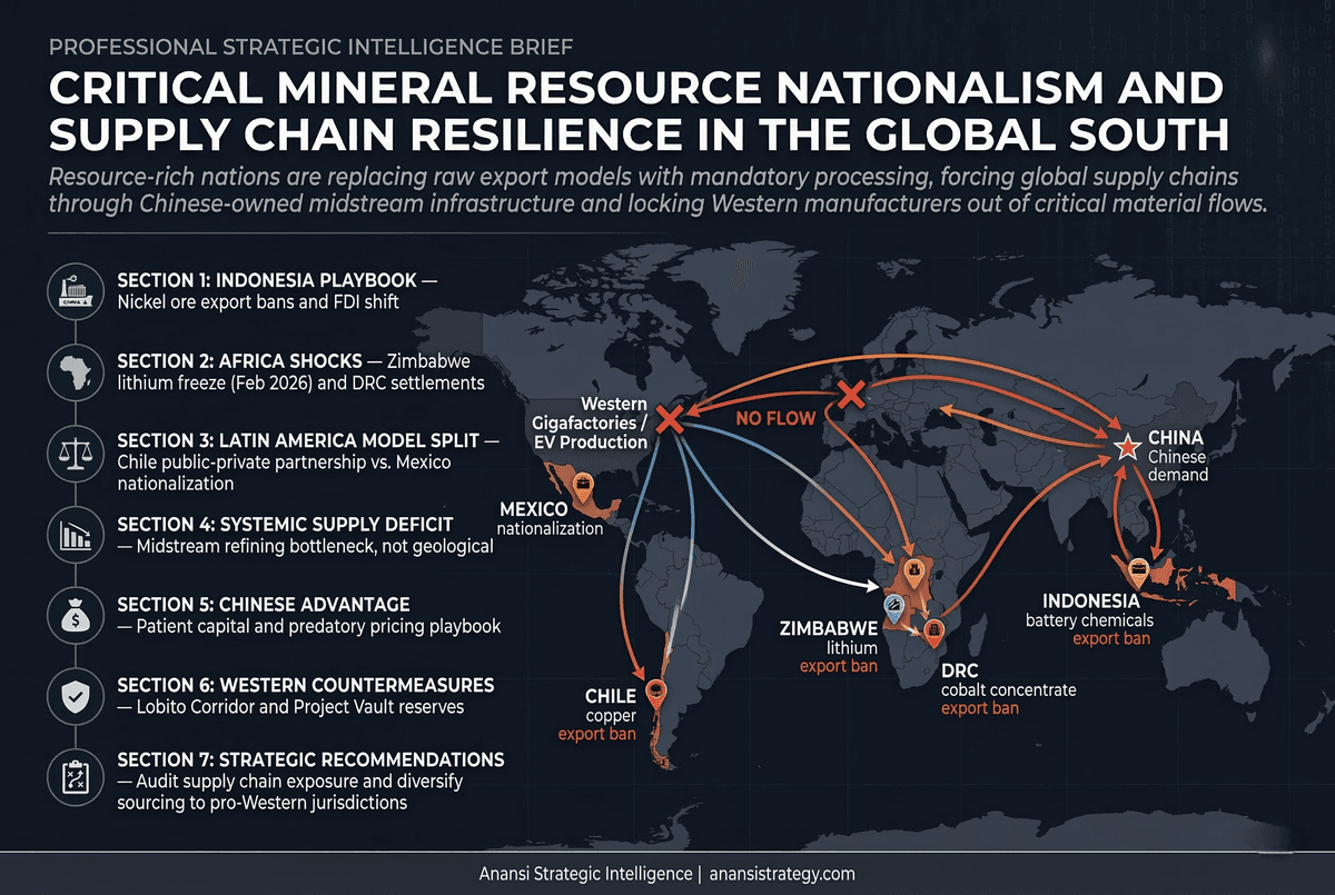 Critical Mineral Resource Nationalism and Supply Chain Resilience in the Global South - Featured analysis image